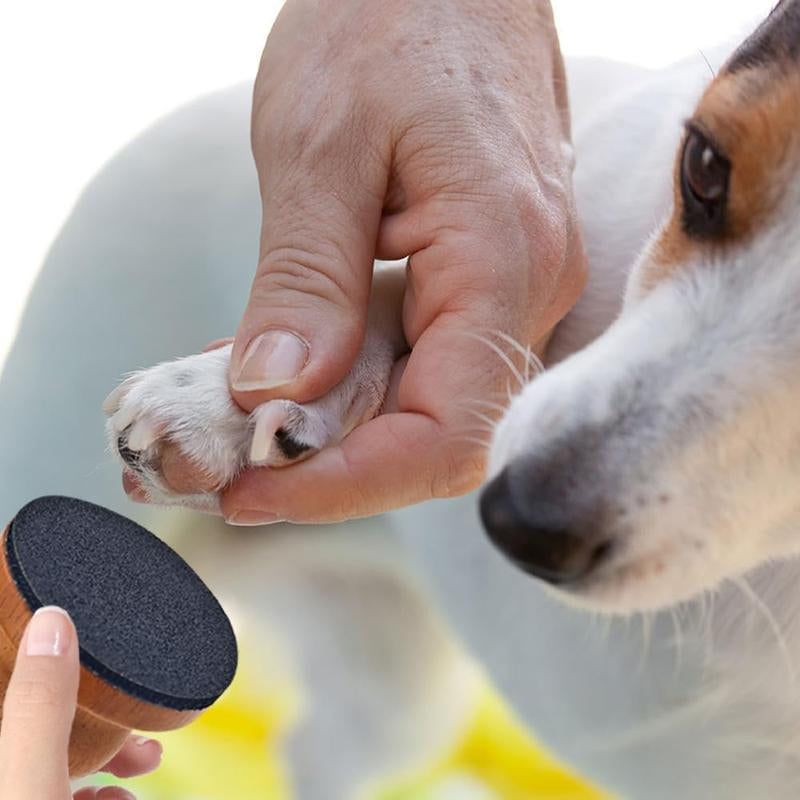 Petsafe Dog Nail File Cat Nail File - Ergonomic Wooden Handle with 3 Replaceable Sheets for Comfortable Grooming of Dogs & Cats