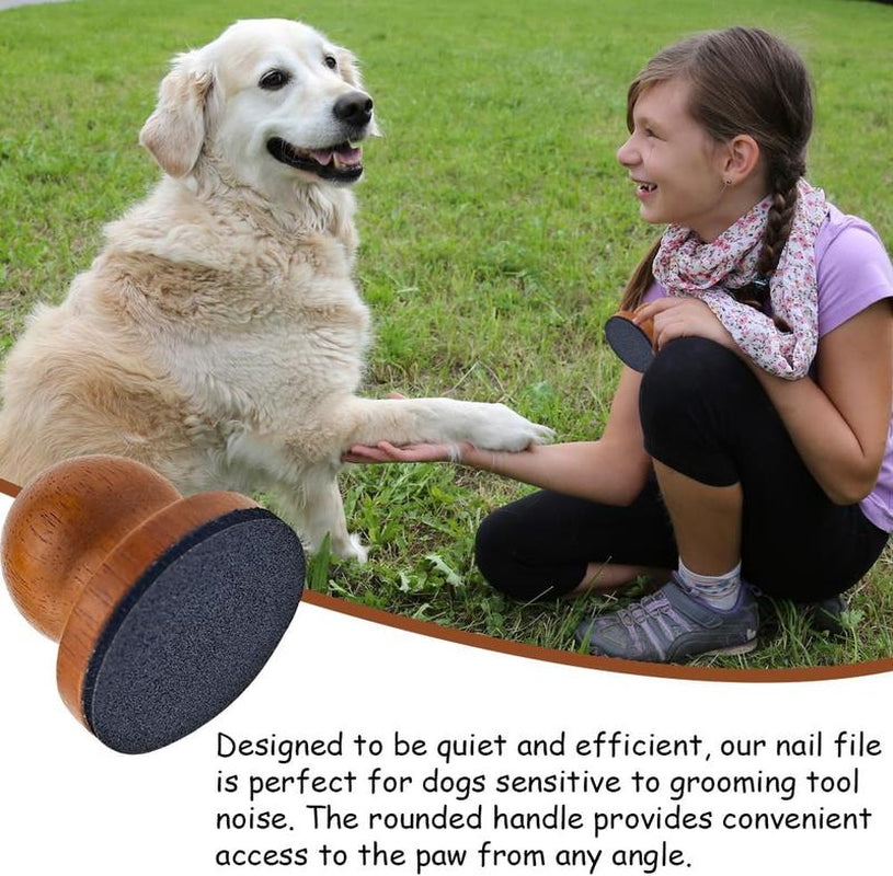 Petsafe Dog Nail File Cat Nail File - Ergonomic Wooden Handle with 3 Replaceable Sheets for Comfortable Grooming of Dogs & Cats