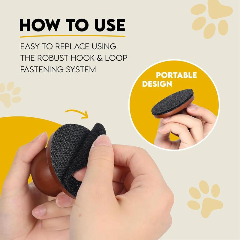 Petsafe Dog Nail File Cat Nail File - Ergonomic Wooden Handle with 3 Replaceable Sheets for Comfortable Grooming of Dogs & Cats