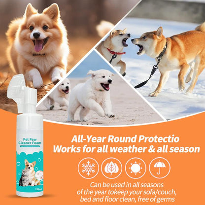 Dog Paw Cleaner, No-Rinse Paw Cleaner for Dogs & Cats (5 Oz), Paw Balm for Heal Dry Cracked Paws & Nose, Pet Foot Care, Pet Cleaning Dog Paw