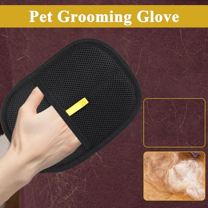 Pet Hair Remover Electrostatic Gloves Two-Way Brush Sticky Hair Remover Cat Hair Dog Hair Glover Grooming Removal Cleaning