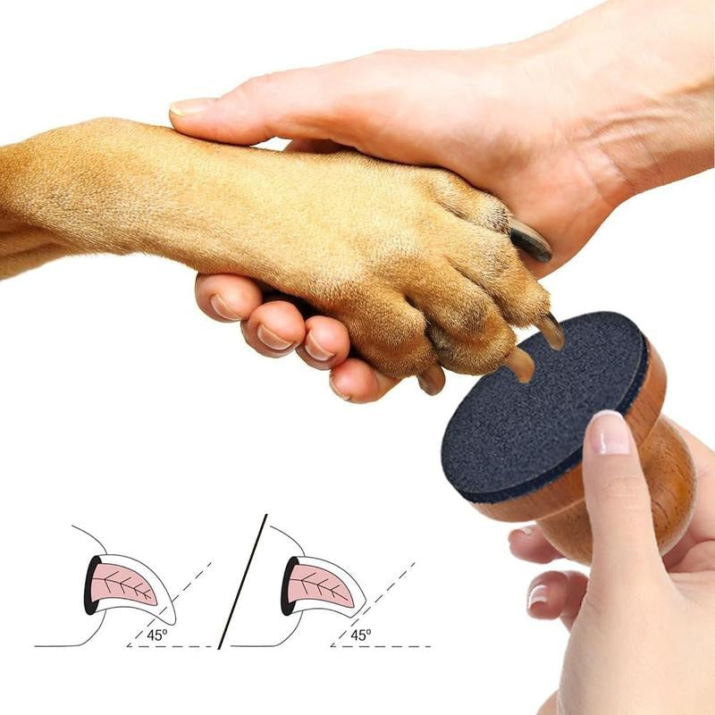 Petsafe Dog Nail File Cat Nail File - Ergonomic Wooden Handle with 3 Replaceable Sheets for Comfortable Grooming of Dogs & Cats