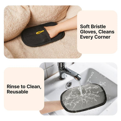 Potaroma Reusable Pet Hair Removal Glove – Electrostatic Dog Cat Fur Remover Mitt Tool for Clothes, Furniture, Couch, Carpet, Curtain, & Bedding– Durable Mesh Design